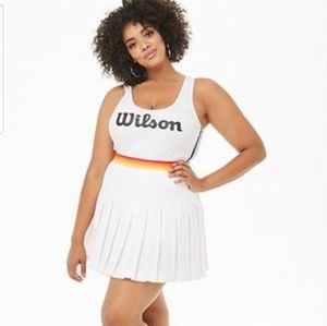 Forever 21 Wilson Pleated Tennis Skirt Plus